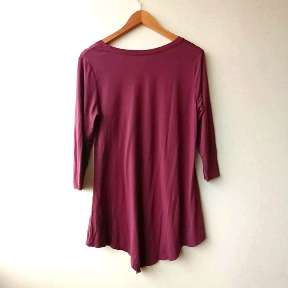 Maroon LNBF "Leave Nothing But Footprints" Long Sleeve Tunic - Picture 3 of 4
